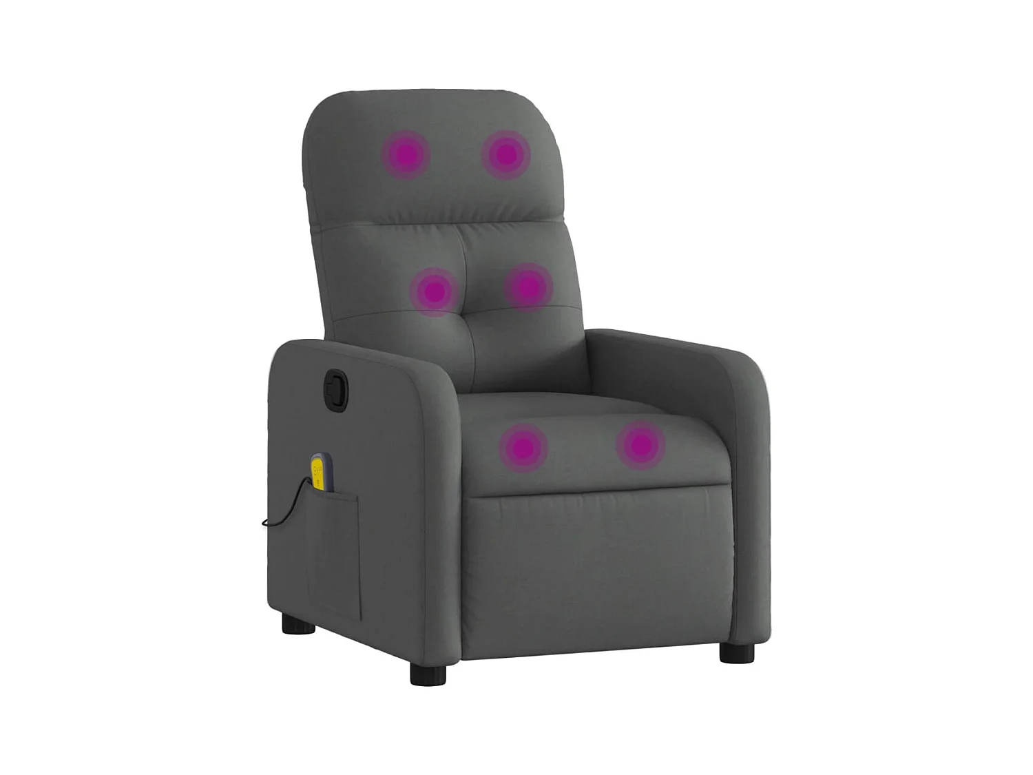 Fauteuil inclinable-Chaise de relax-Fauteuil de Massage gris foncé tissu SHL1396