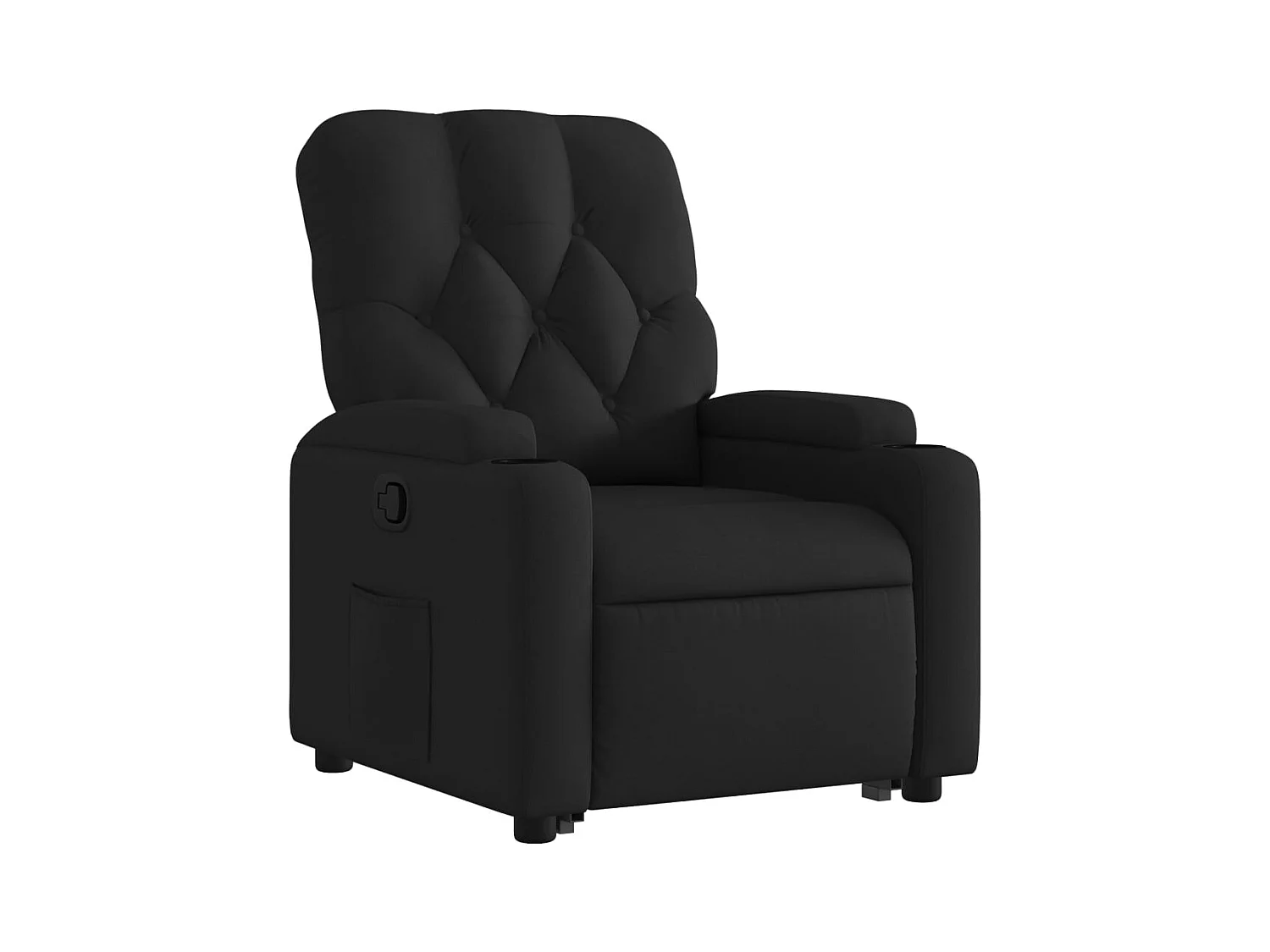 Sillón de relax | Silla | Sillón reclinable elevable tela negro SHL4944
