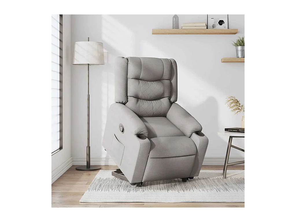 Sillón de relax | Silla | Sillón reclinable elevable de tela gris nube SHL5785