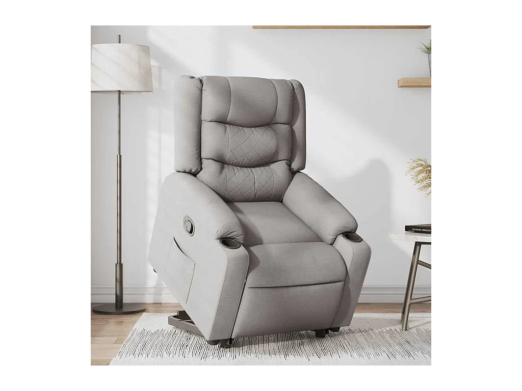 Sillón de relax | Silla | Sillón reclinable elevable de tela gris nube SHL5785