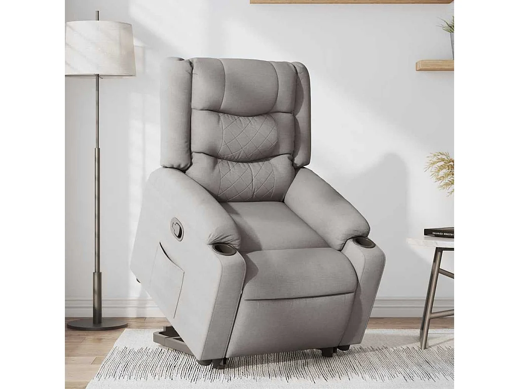 Fauteuil inclinable-Chaise de relax-Fauteuil TV gris nuage tissu SHL2788