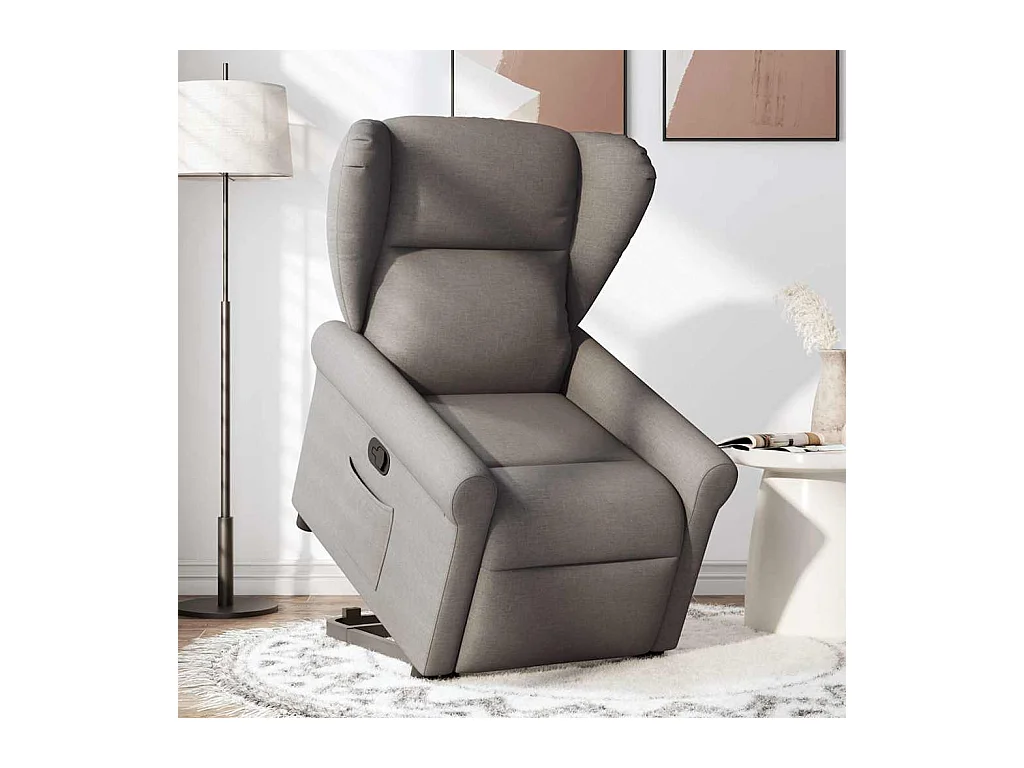 Fauteuil inclinable-Chaise de relax-Fauteuil TV taupe tissu SHL1494