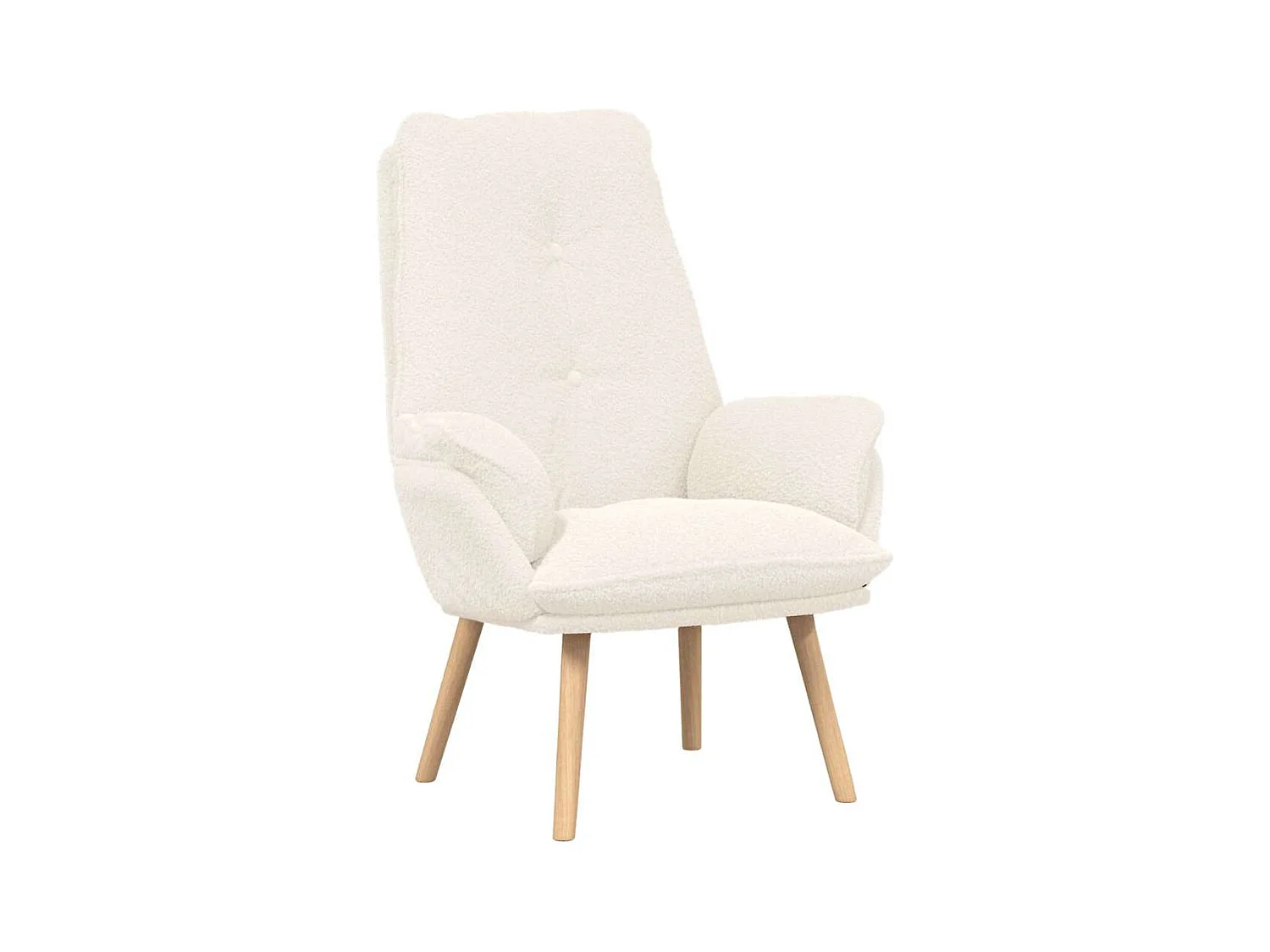 Fauteuil Salon-Chaise de relax Crème 69x74x93 cm tissu SHL3996