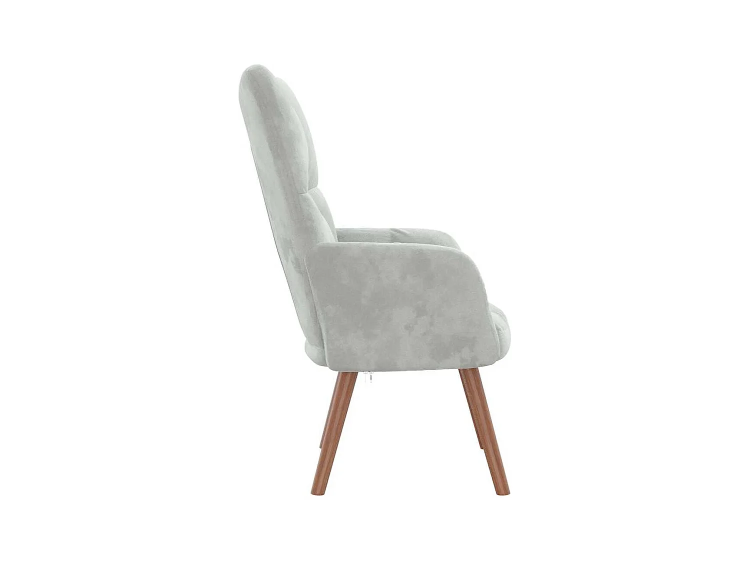 Sillón de relax | Silla de relax de terciopelo gris claro SHL3158