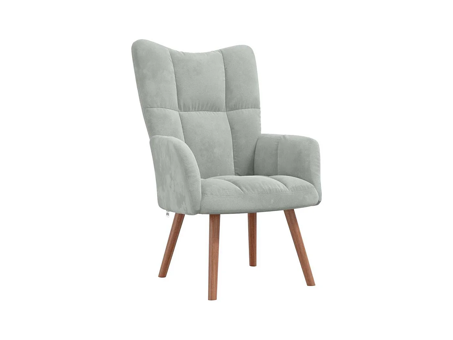 Chaise de relaxation-Fauteuil de Salon Gris clair Velours SHL1344