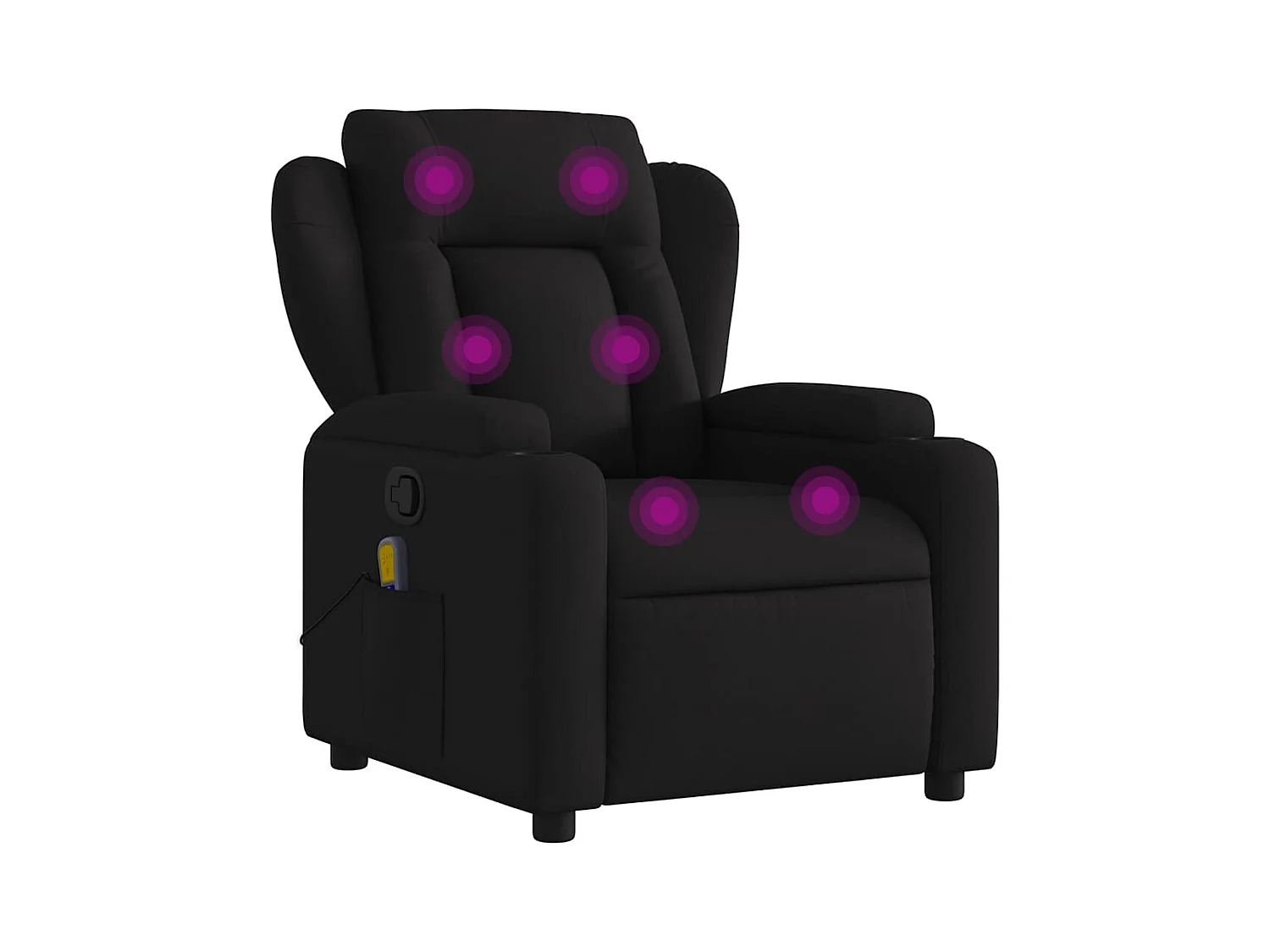Fauteuil inclinable-Chaise de relax-Fauteuil de Massage noir tissu SHL1842