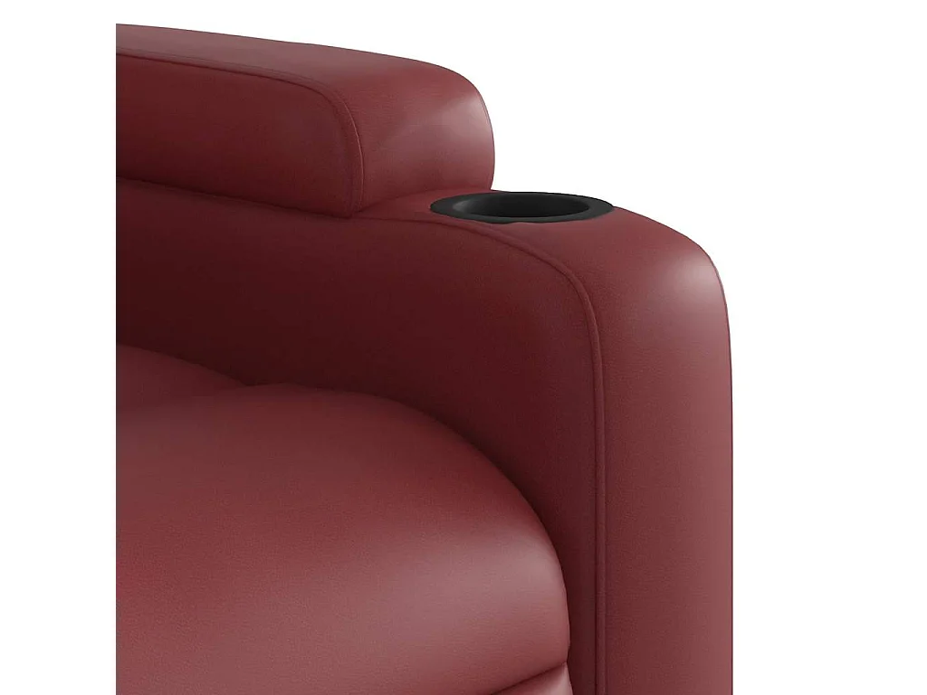 Sillón de salón | Silla | Sillón de masaje reclinable cuero sintético rojo tinto SHL7847
