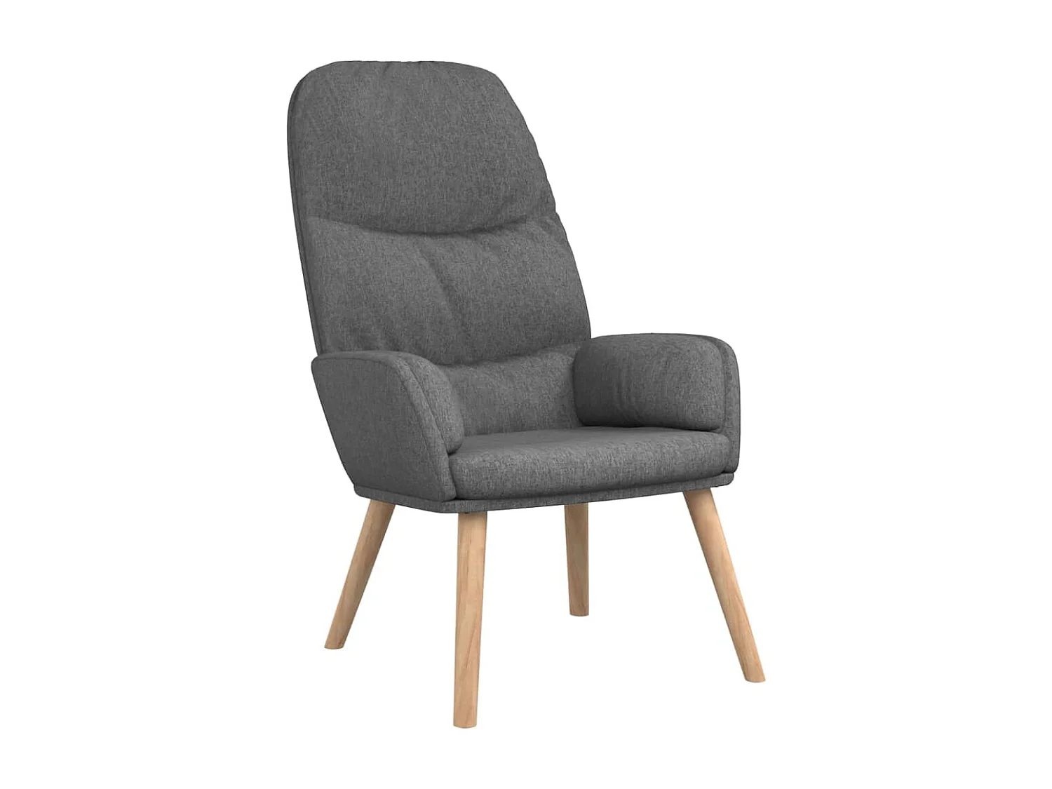 Chaise de relaxation moderne avec tabouret-Fauteuil de Salon Gris clair Tissu SHL5304