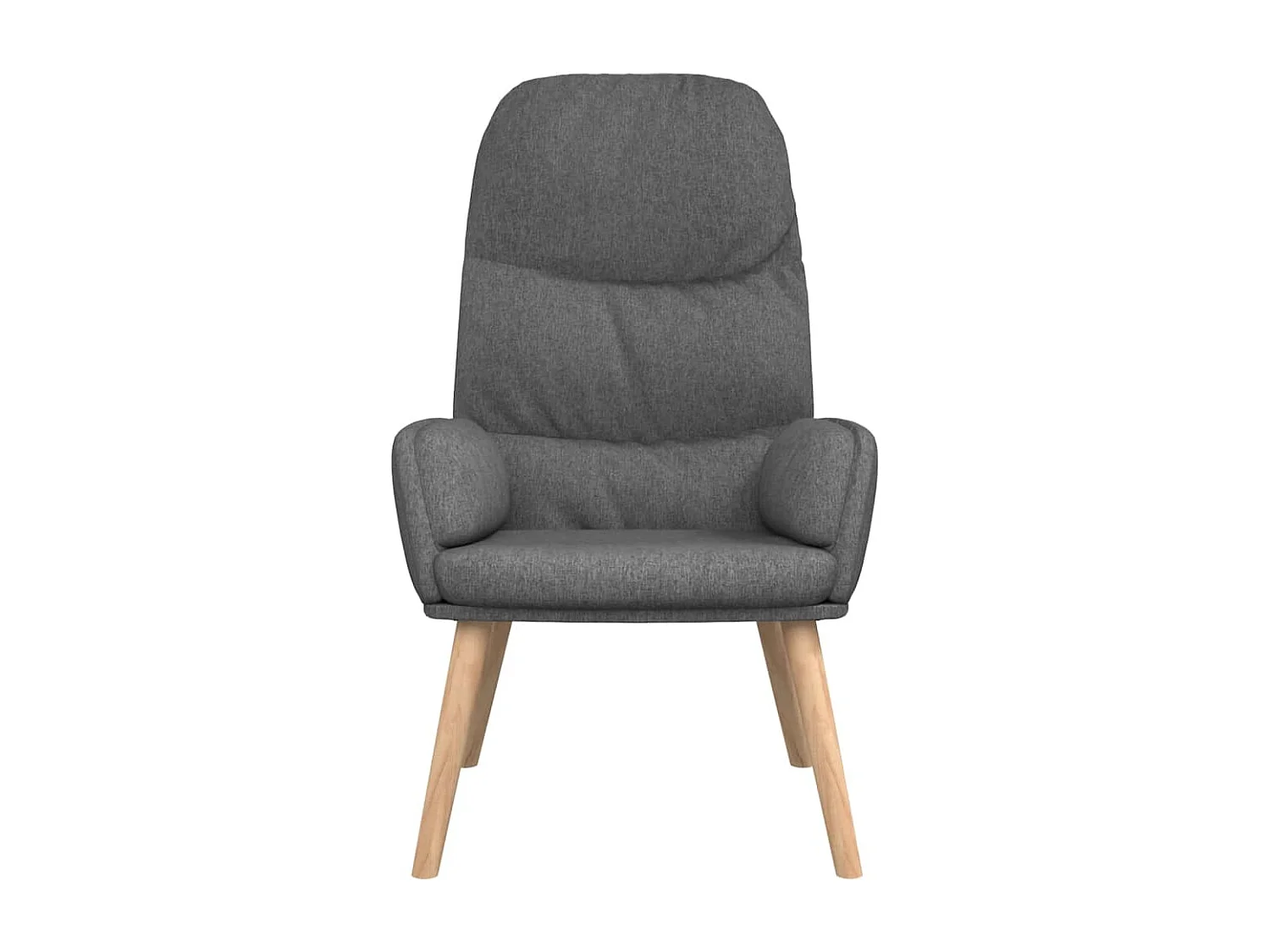 Chaise de relaxation moderne avec tabouret-Fauteuil de Salon Gris clair Tissu SHL5304