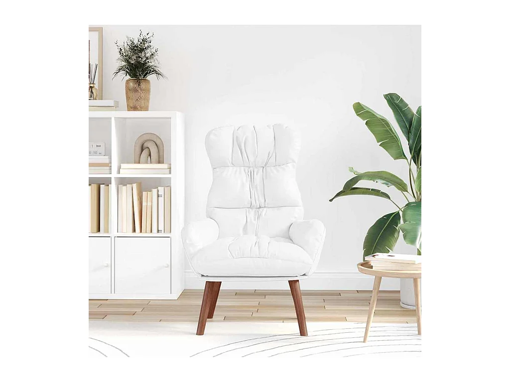 Sillón de relax | Silla Relax | Sillón de salón Blanco 69x74x93 cm Cuero sintético SHL2165
