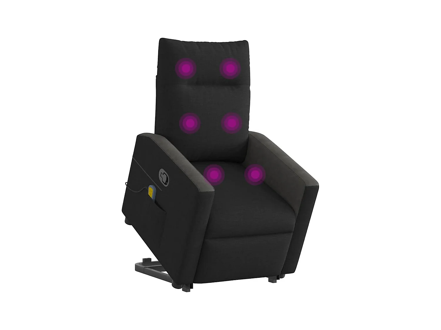 Fauteuil inclinable-Chaise de relax-Fauteuil de Massage Noir Tissu SHL3655