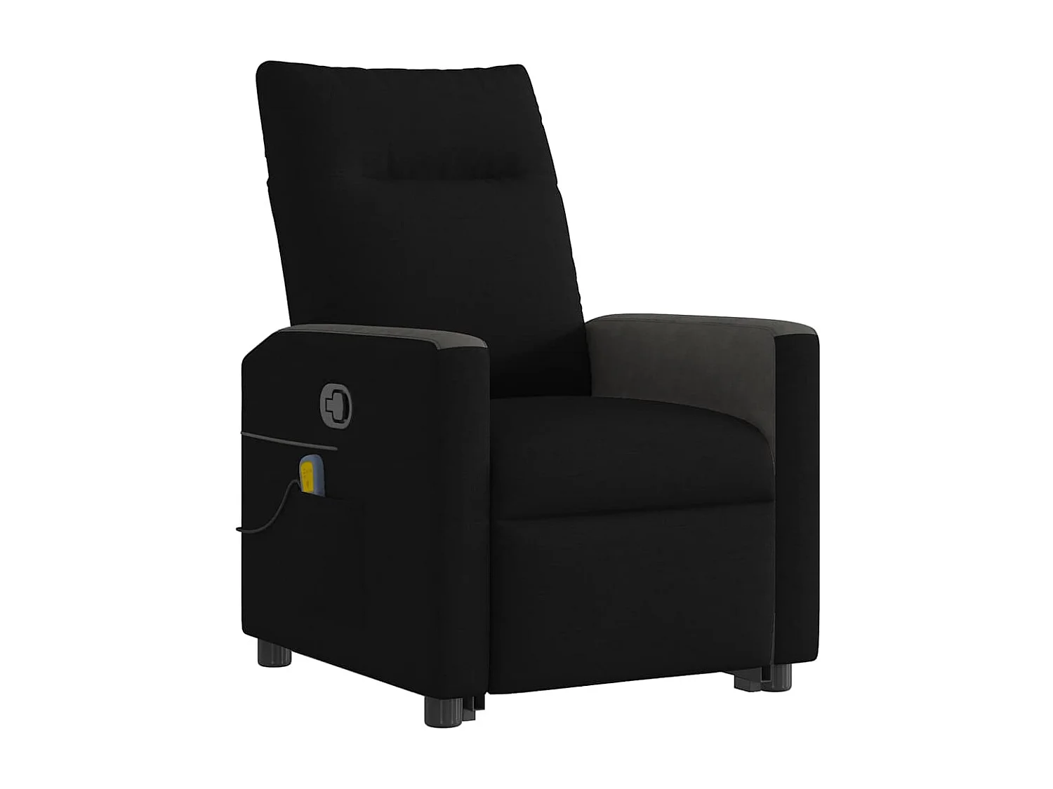 Fauteuil inclinable-Chaise de relax-Fauteuil de Massage Noir Tissu SHL3655