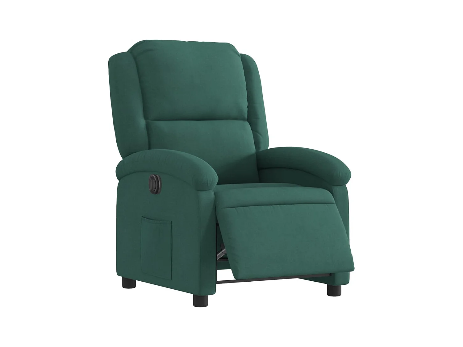 Fauteuil inclinable électrique-Chaise de relax-Fauteuil salon vert foncé velours SHL3429