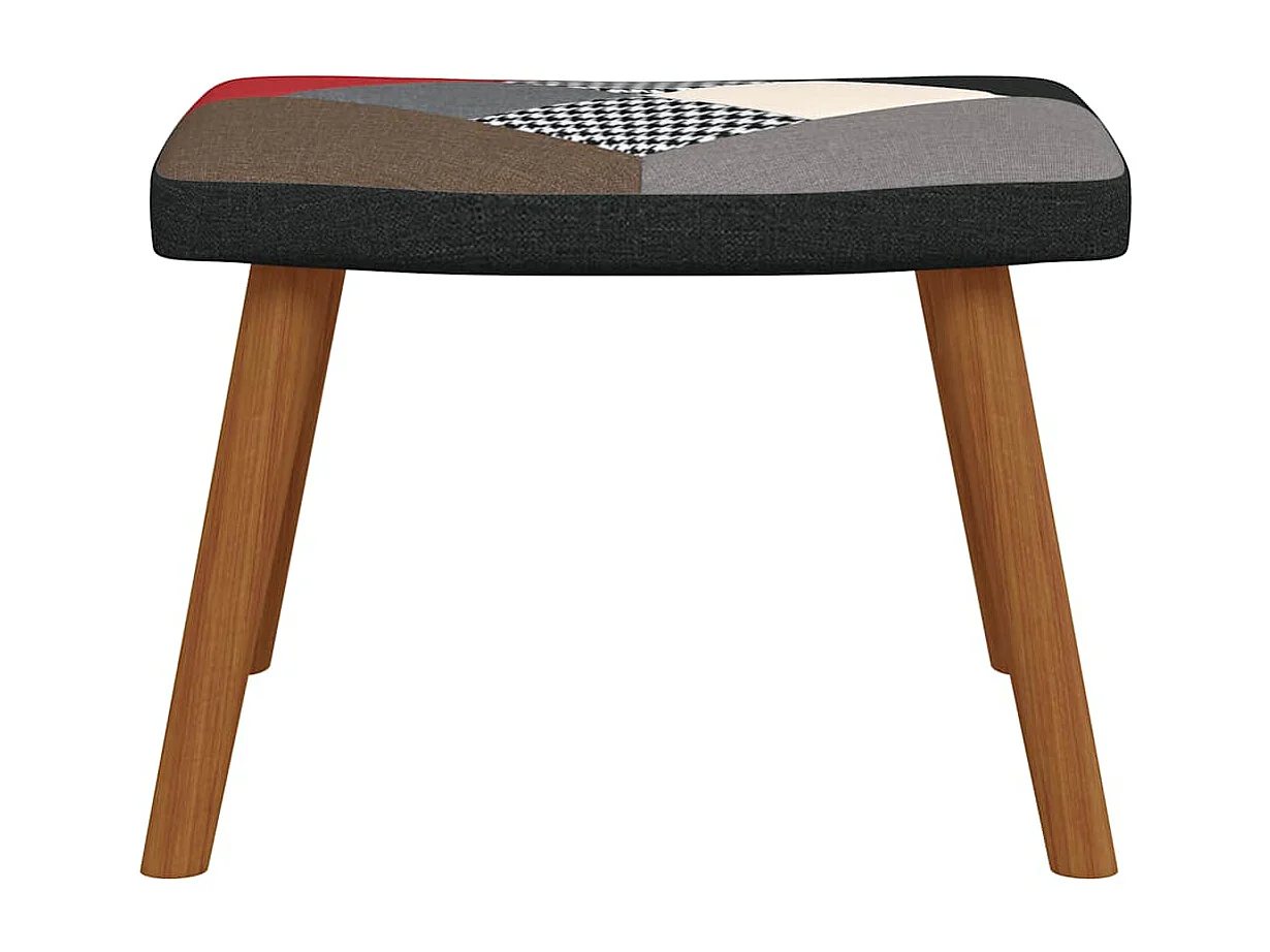 Silla de relajación | Sillón de relax con reposapiés tela patchwork SHL2859