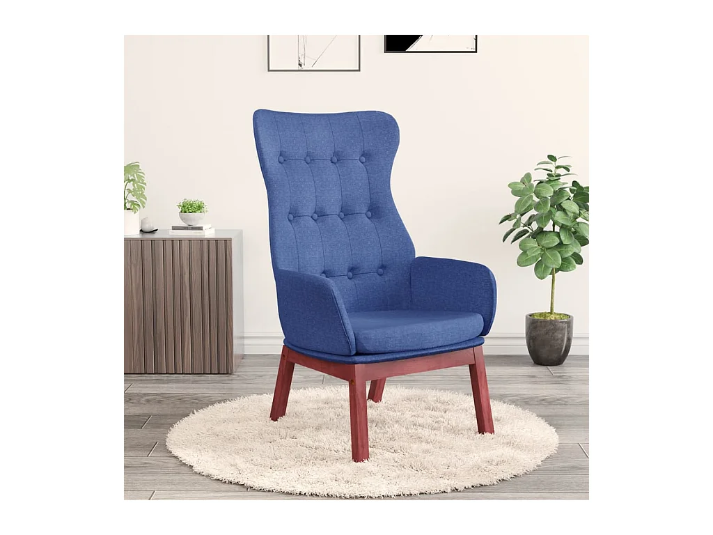 Chaise de relaxation-Fauteuil de Salon Bleu Tissu SHL4688