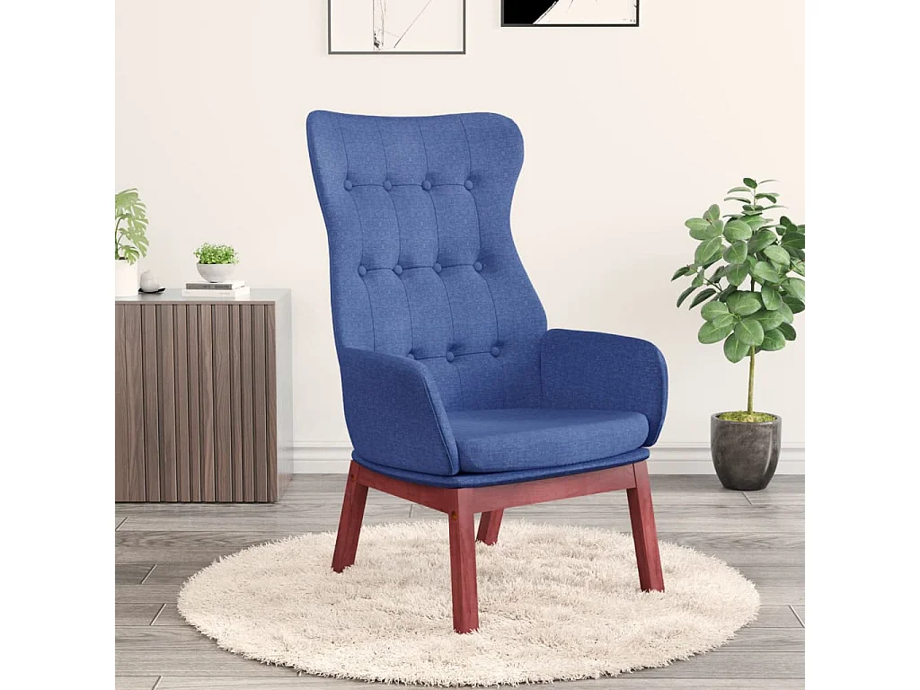 Sillón de relax | Silla de relax de tela azul SHL3775