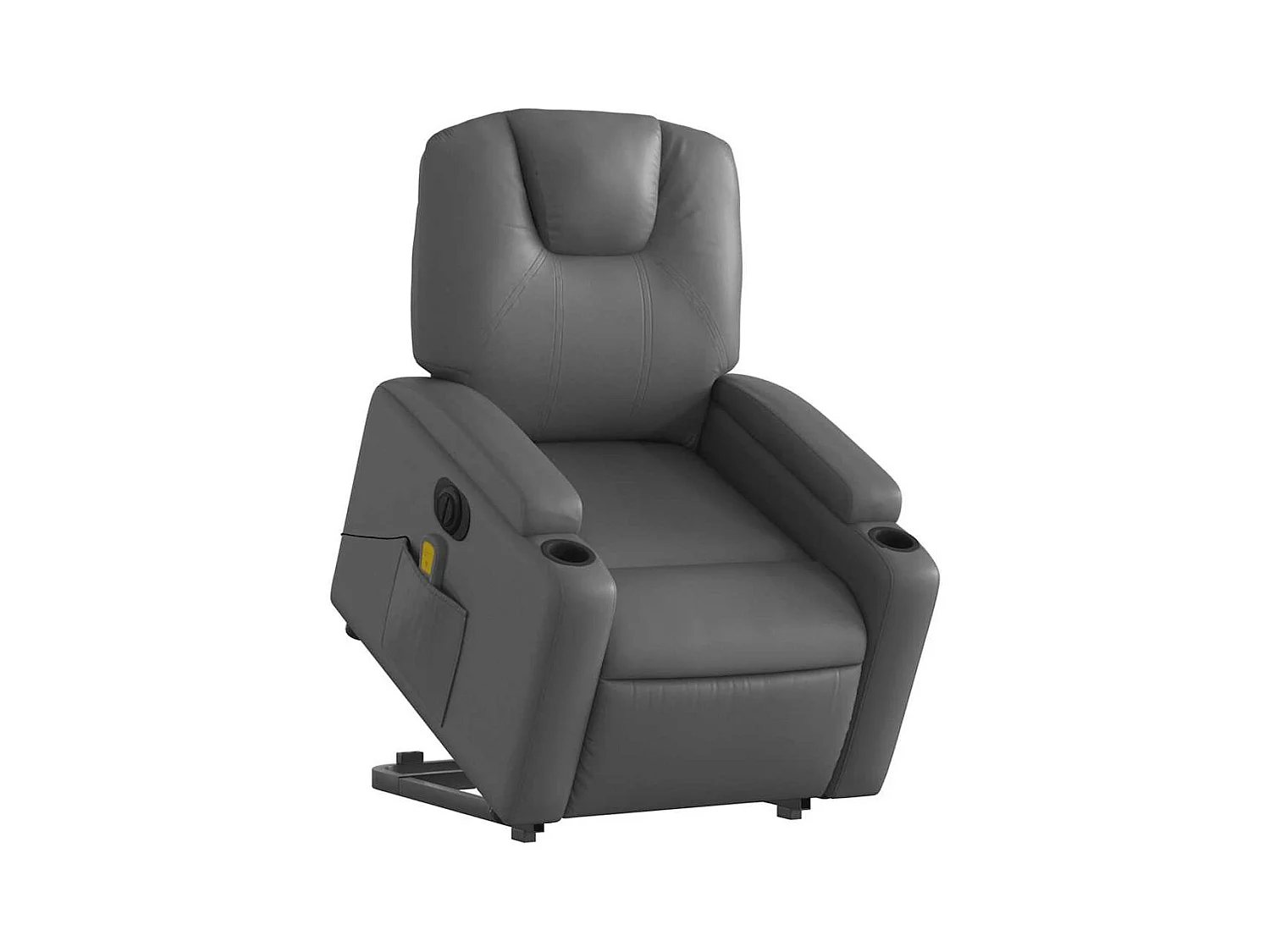 Sillón de salón | Silla | Sillón de masaje elevable eléctrico cuero sintético gris SHL9930