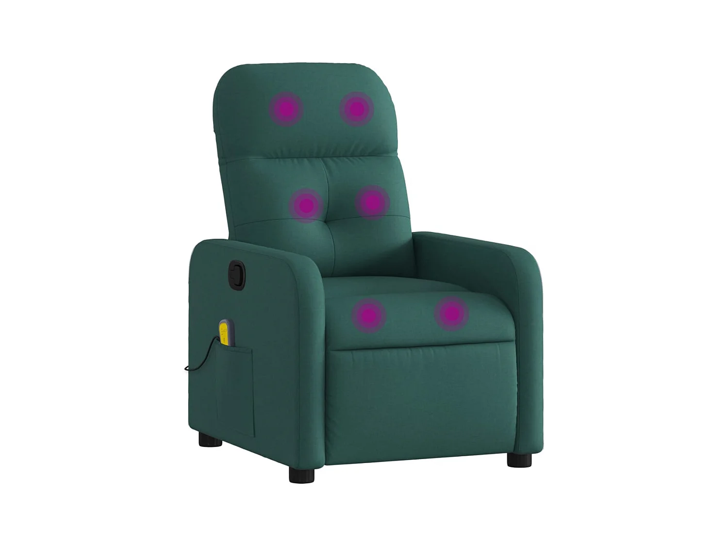 Fauteuil inclinable-Chaise de relax-Fauteuil de Massage Vert foncé Tissu SHL5330