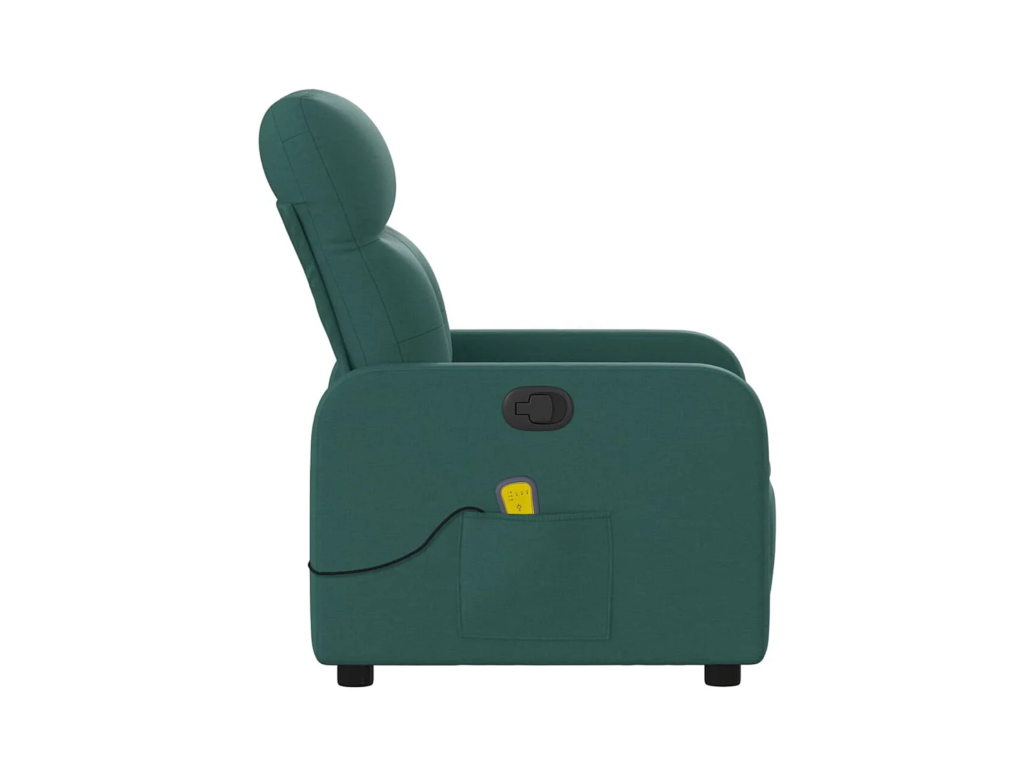 Sillón de salón | Silla | Sillón de masaje reclinable de tela verde oscuro SHL4758