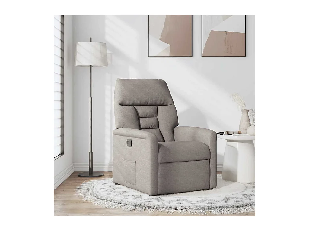 Sillón de relax | Silla | Sillón reclinable de tela gris taupe SHL6216
