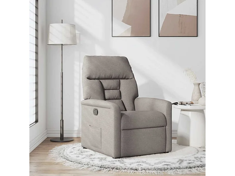 Fauteuil inclinable-Chaise de relax-Fauteuil TV Taupe Tissu SHL1297