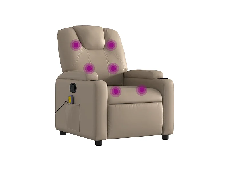 Sillón de salón | Silla | Sillón de masaje reclinable cuero sintético color capuchino SHL9600