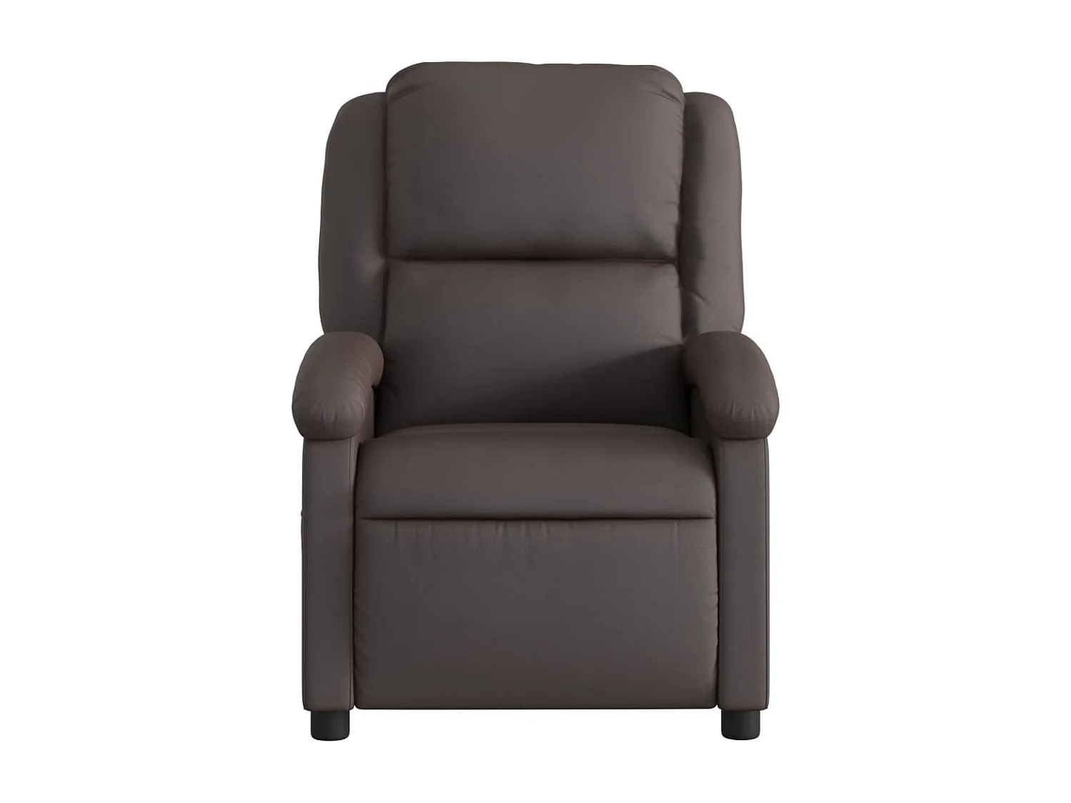 Stoel | Relaxfauteuil | Relaxstoel donkerbruin echt leer