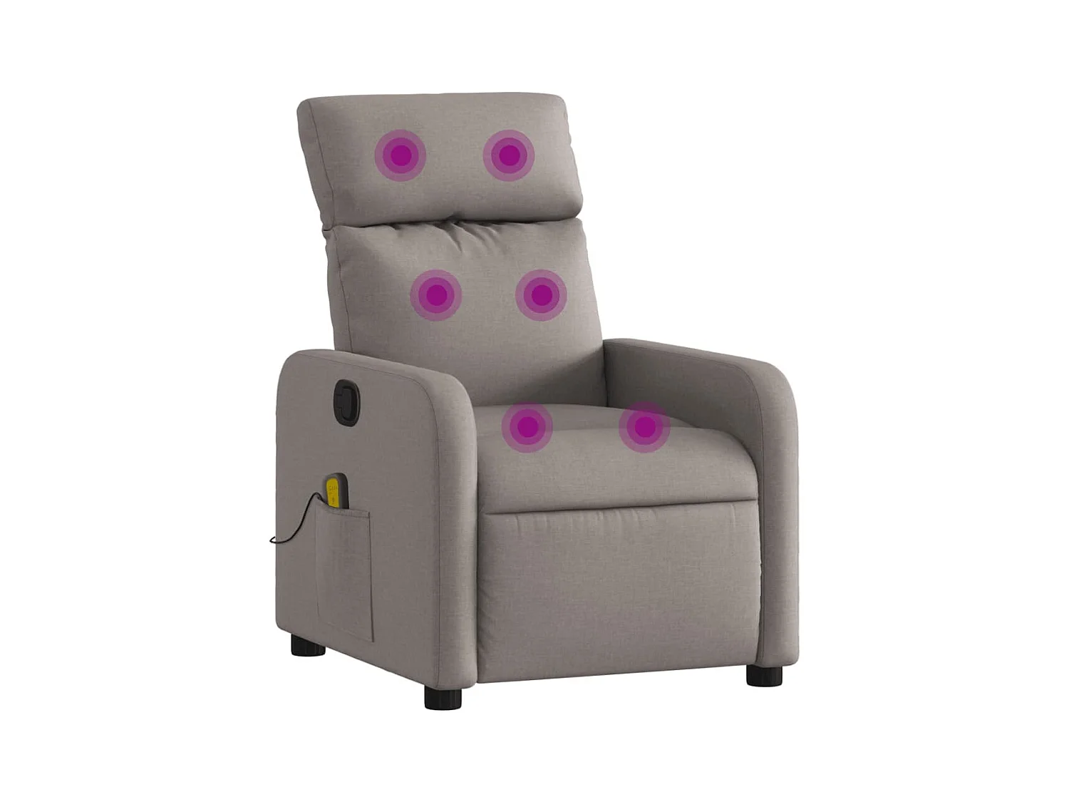 Fauteuil inclinable-Chaise de relax-Fauteuil de Massage Taupe Tissu SHL5277