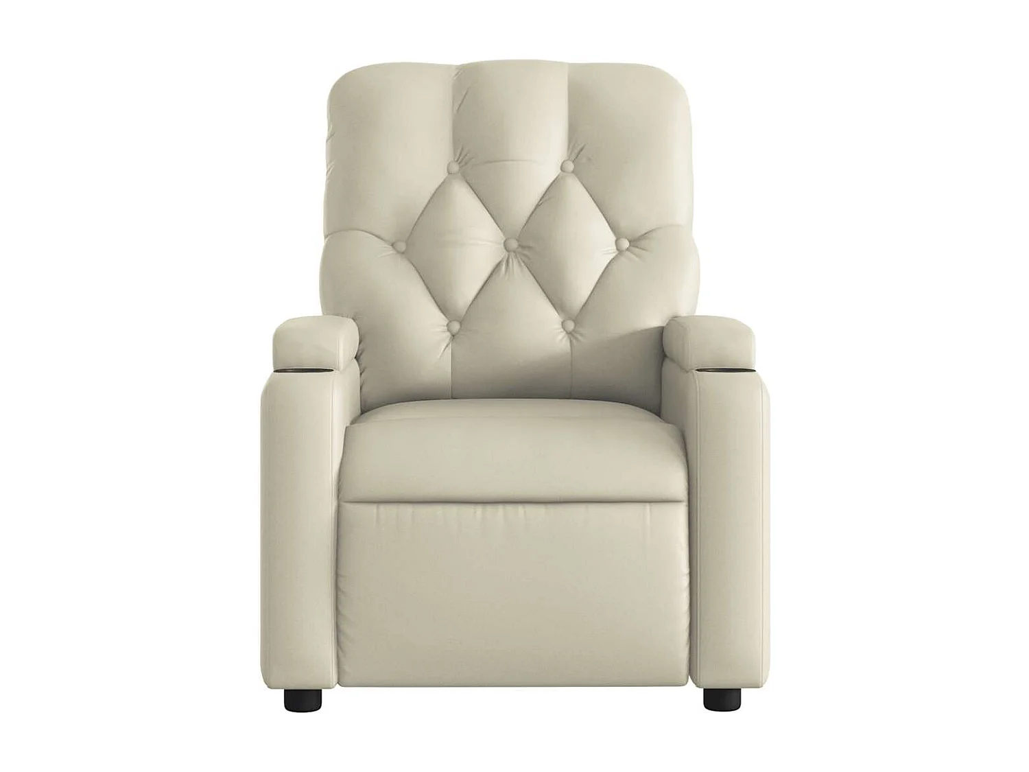 Sillón de relax | Sillón reclinable de cuero sintético crema SHL6692