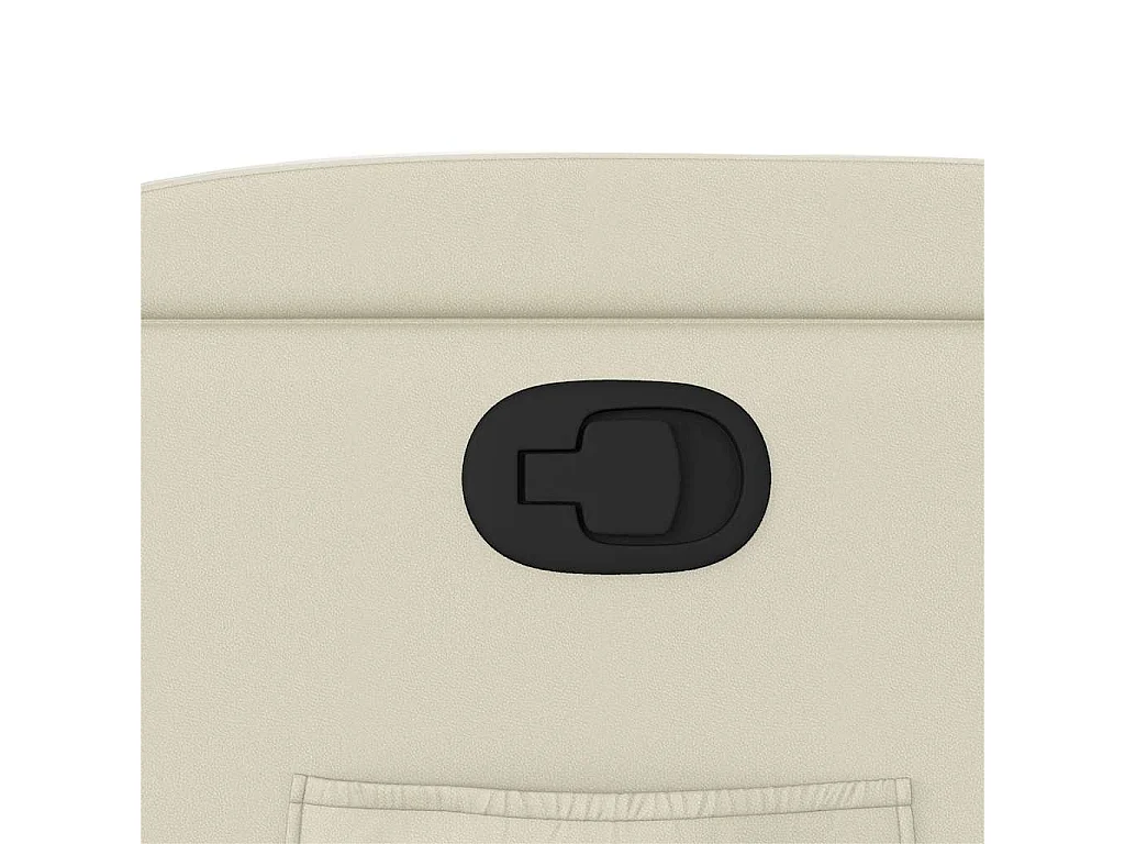 Sillón de relax | Sillón reclinable de cuero sintético crema SHL6692