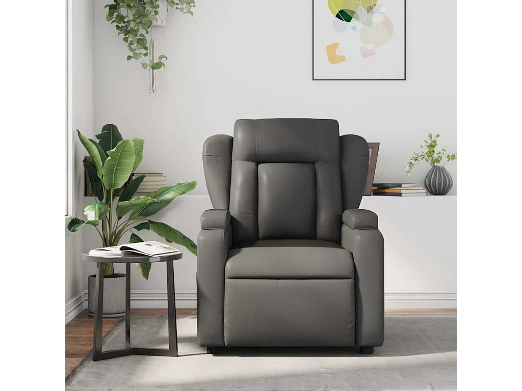 Relaxsessel | Massagesessel Grau Kunstleder SHL66434