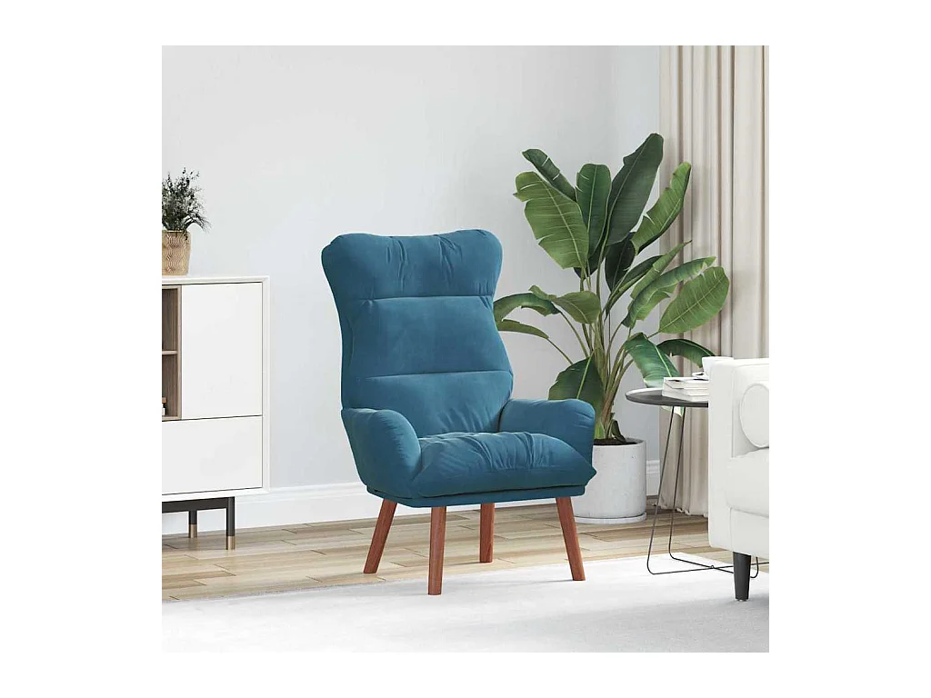 Sillón de relax | Silla Relax | Sillón de salón Azul 69x74x93 cm Terciopelo SHL2324