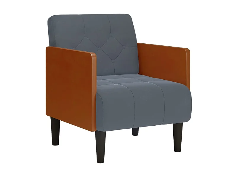 Sillón de relax con reposabrazos Terciopelo Gris Oscuro 55 cm SHL8834