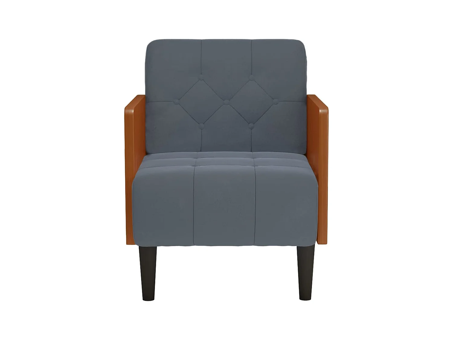 Sillón de relax con reposabrazos Terciopelo Gris Oscuro 55 cm SHL8834