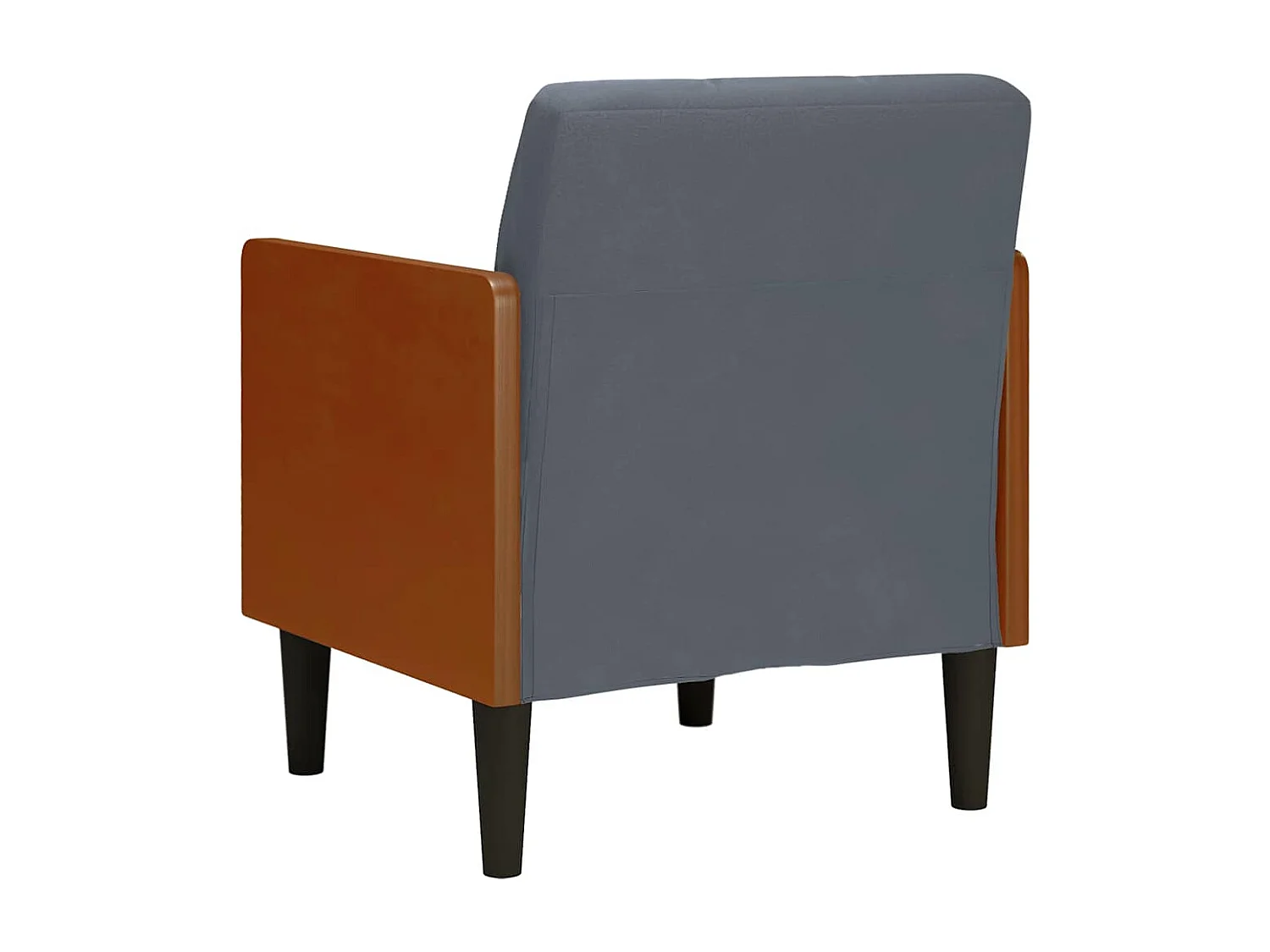 Fauteuil Salon-Chaise de relax avec accoudoirs gris foncé 55 cm velours SHL2218