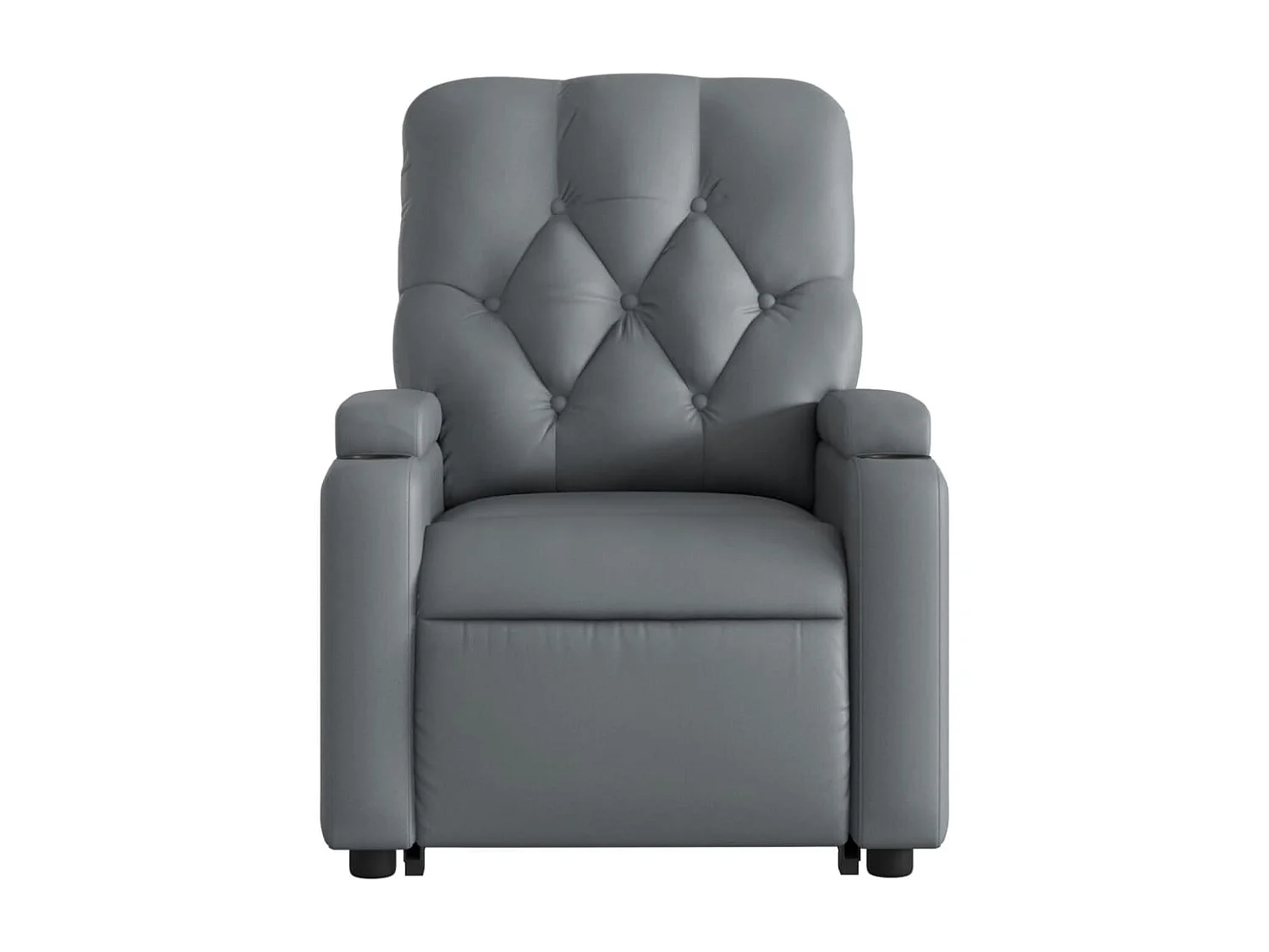 Sillón de relax | Sillón reclinable elevable cuero artificial gris SHL4368