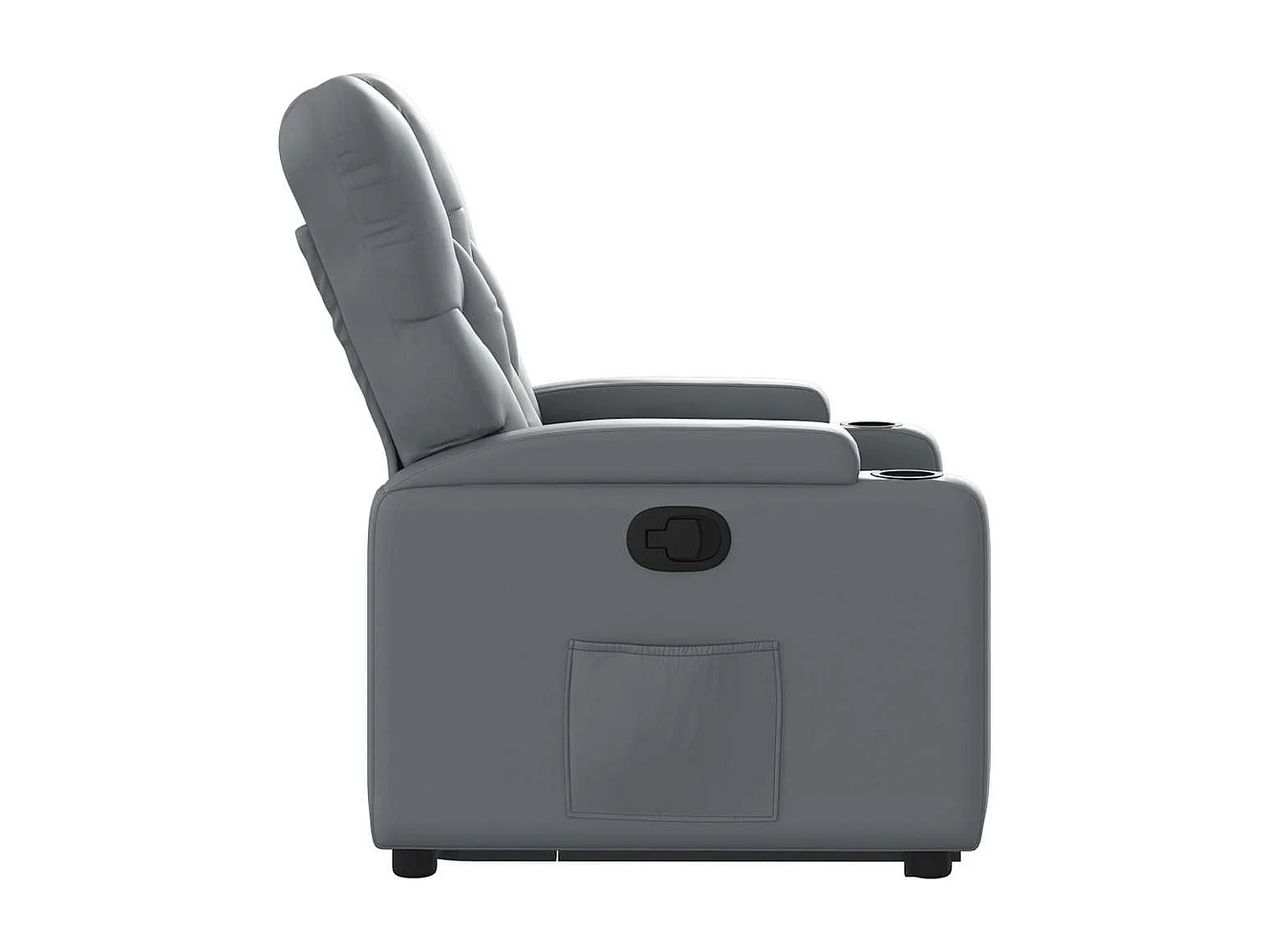 Sillón de relax | Sillón reclinable elevable cuero artificial gris SHL4368