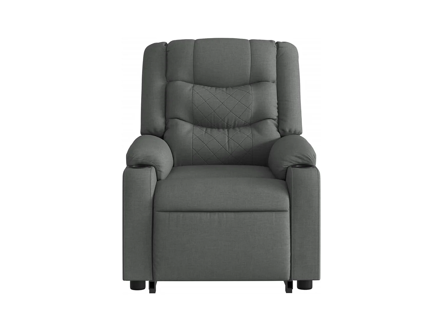 Poltrona elevatória de massagens tecido cinzento-escuro SHL289889