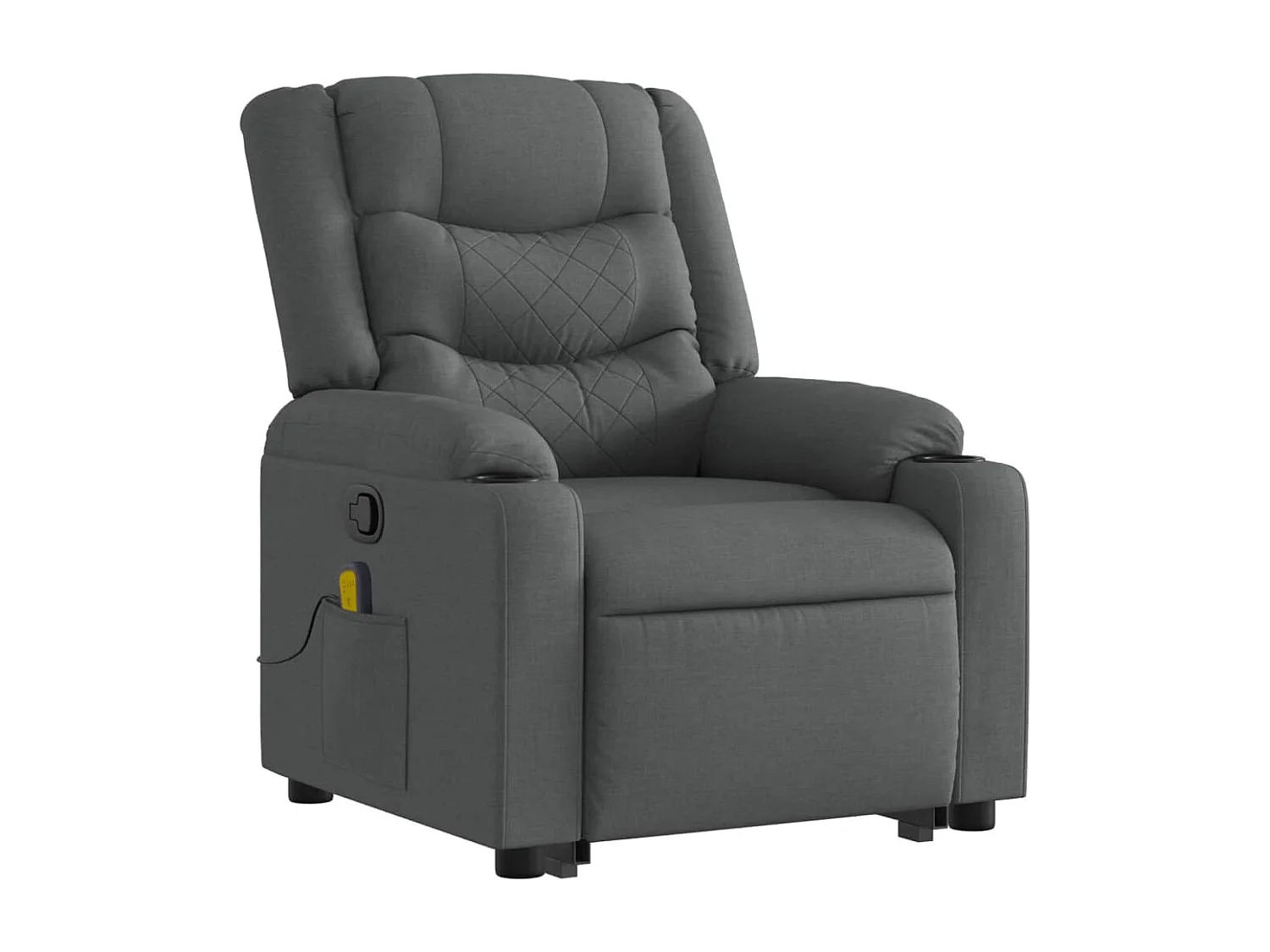 Silla de masaje reclinable de pie de tela gris oscuro SHL3110