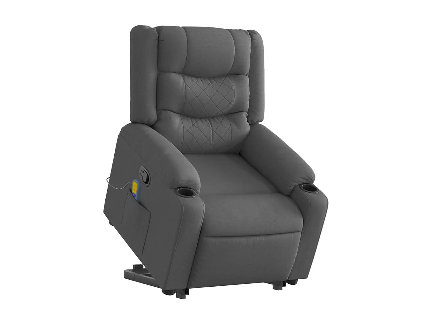 Fauteuil inclinable-Chaise de relax-Fauteuil de Massage Gris foncé Tissu SHL3708