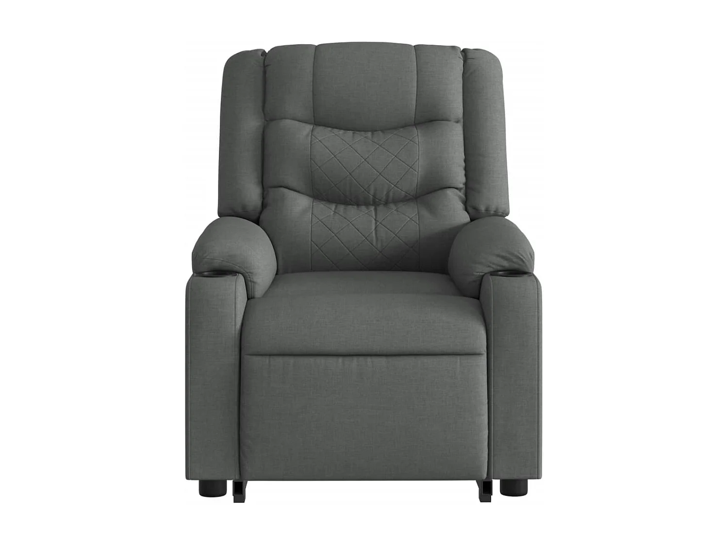 Fauteuil inclinable-Chaise de relax-Fauteuil de Massage Gris foncé Tissu SHL3708