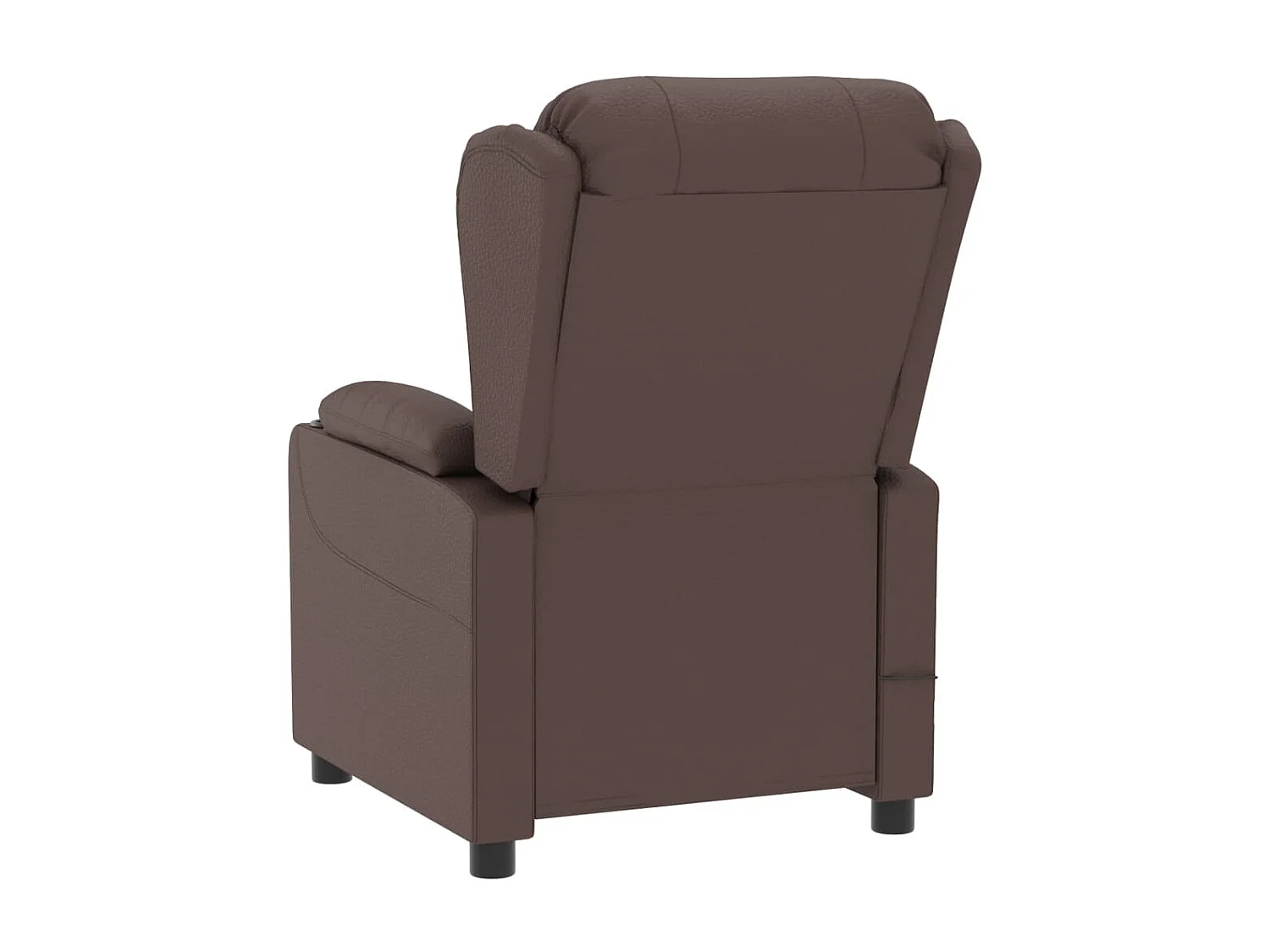 Relaxstoel | Fauteuil verstelbaar elektrisch kunstleer bruin