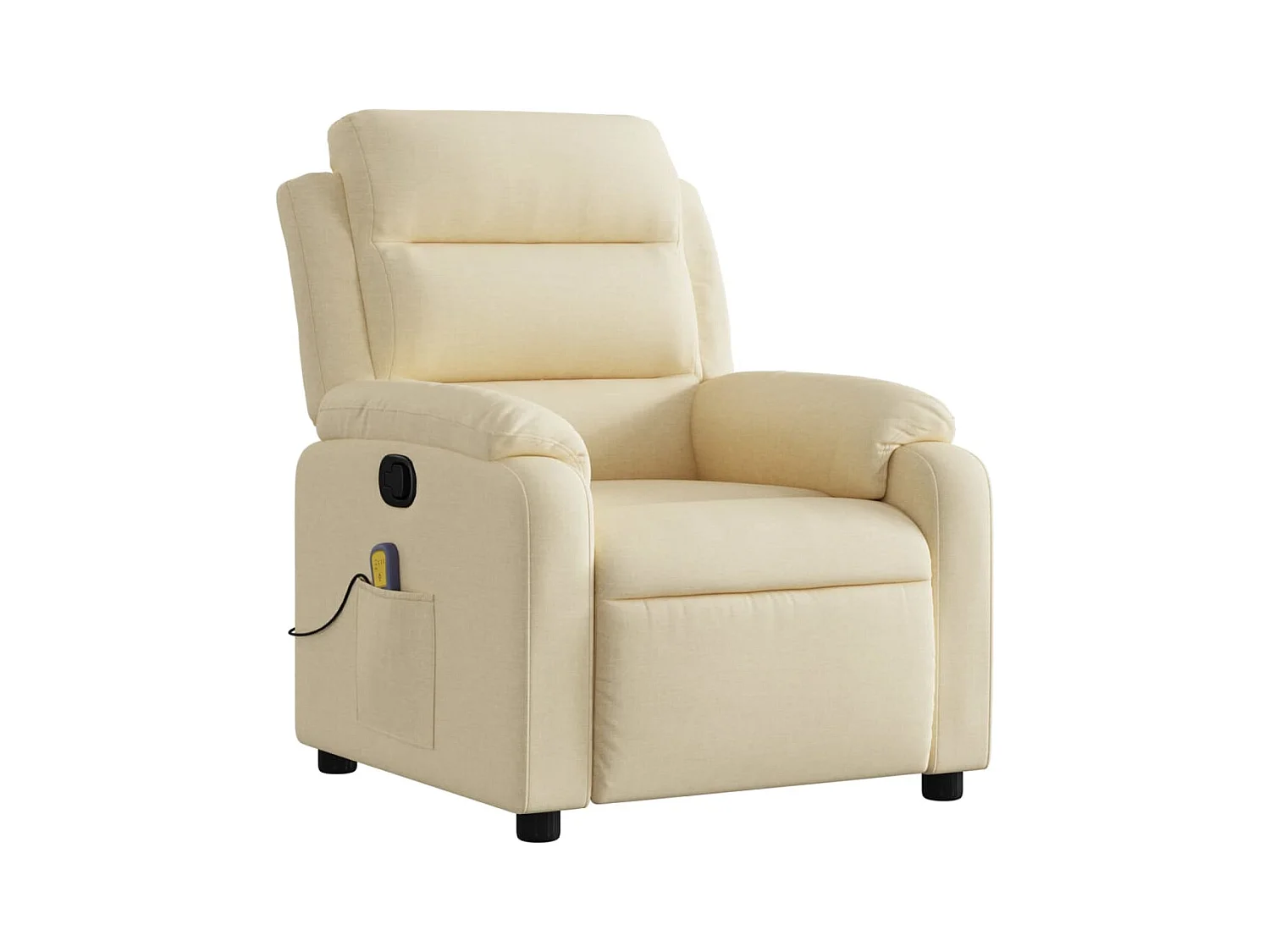 Fauteuil inclinable-Chaise de relax-Fauteuil de Massage crème tissu SHL3418