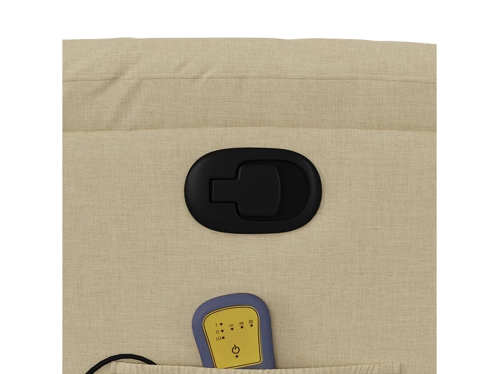 Fauteuil inclinable-Chaise de relax-Fauteuil de Massage crème tissu SHL3418