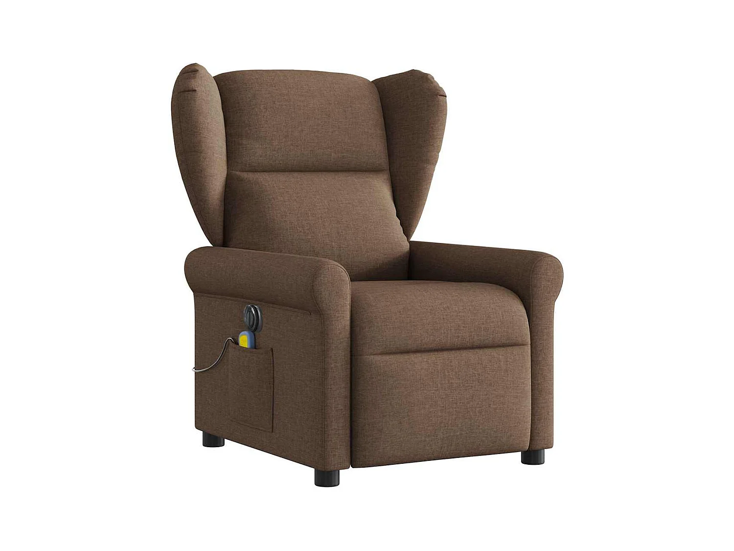 Fauteuil inclinable électrique-Chaise de relax-Fauteuil de Massage marron tissu SHL2387