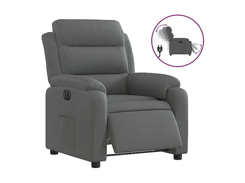 Sillón de relax | Silla | Sillón reclinable eléctrico de tela gris oscuro SHL7767