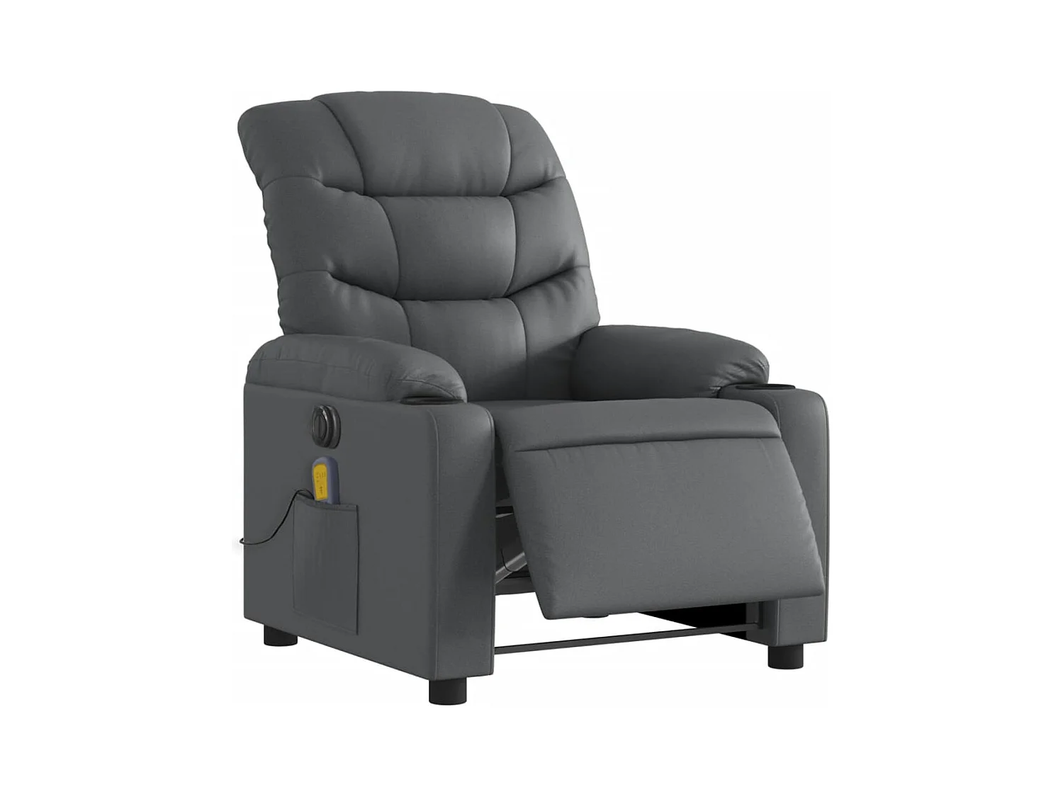Sillón de salón | Silla | Sillón de masaje reclinable eléctrico cuero sintético gris SHL7735