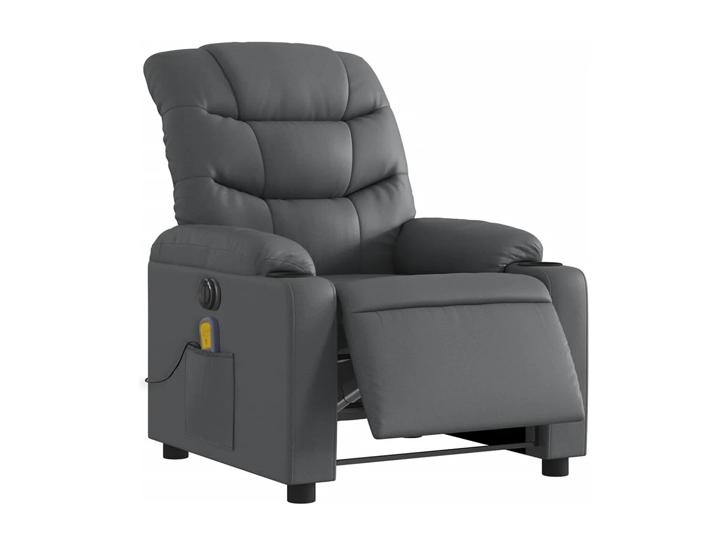 Massagesessel Elektrisch | Relaxsessel indoor Grau Kunstleder SHL31936
