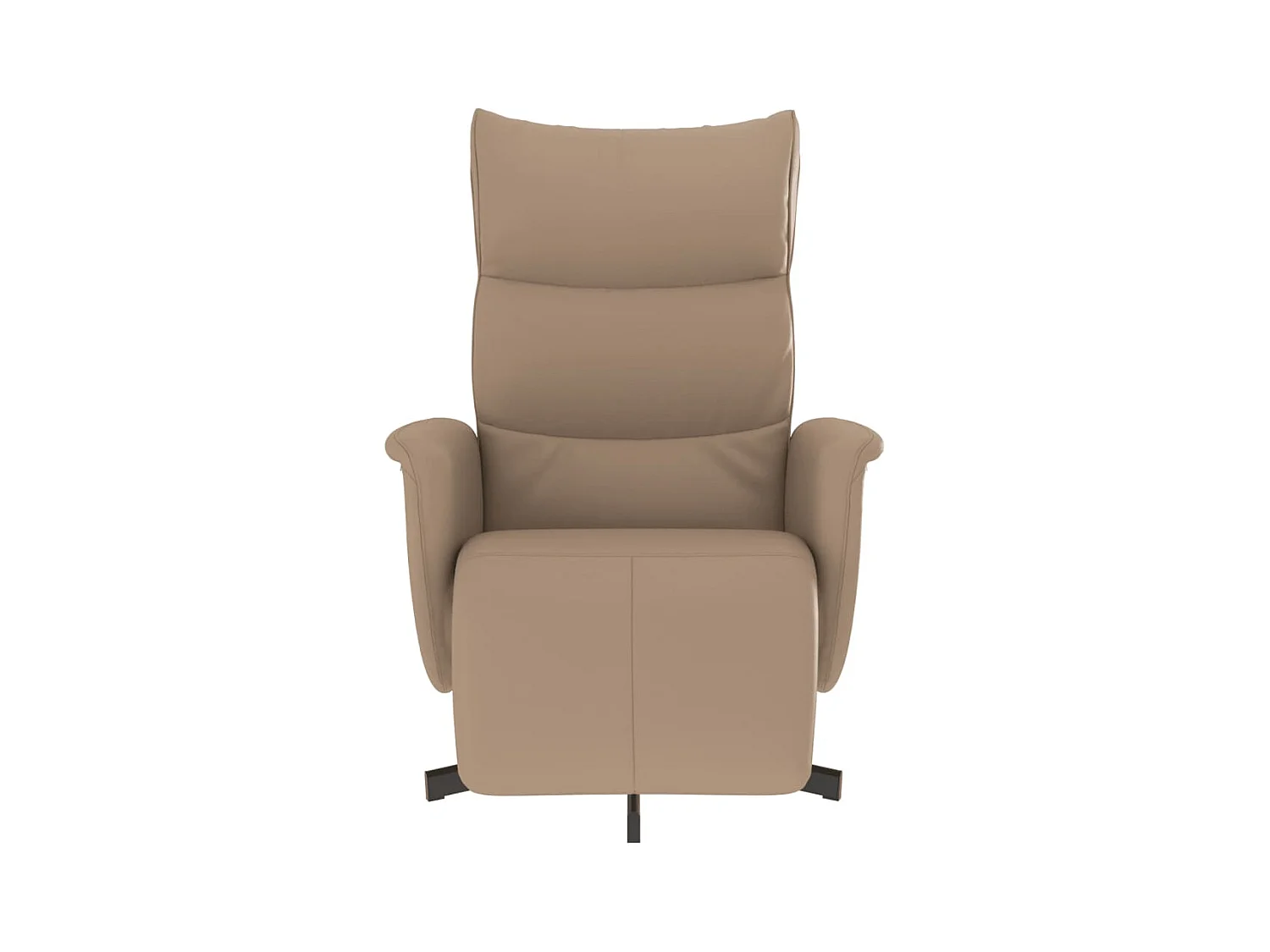 Sillón de relax | Sillón reclinable con reposapiés cuero sintético capuchino SHL5378