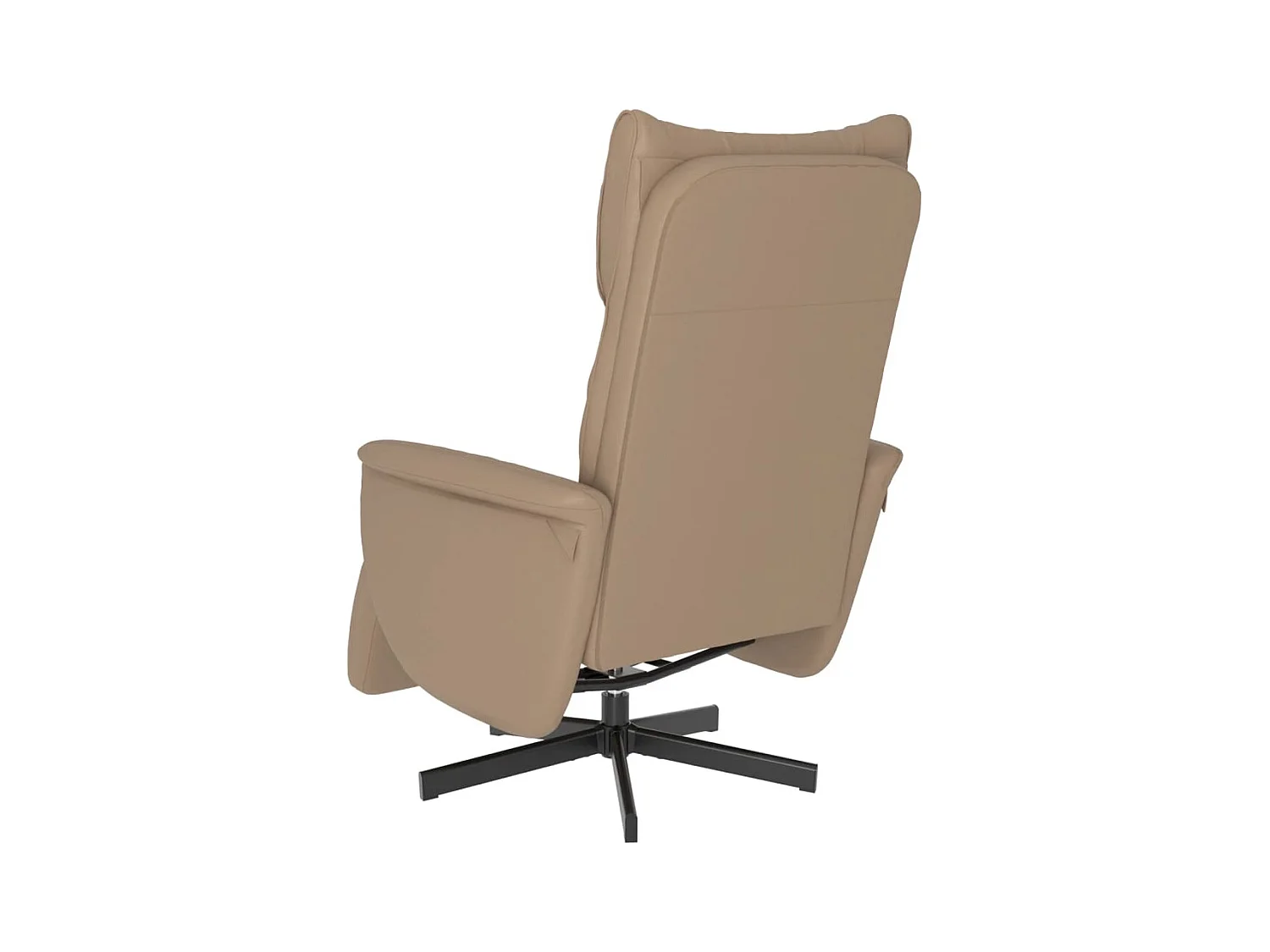 Sillón de relax | Sillón reclinable con reposapiés cuero sintético capuchino SHL5378